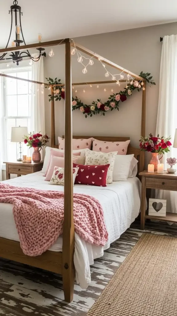 rustic-farmhouse-bedroom-with-romantic-bedding
