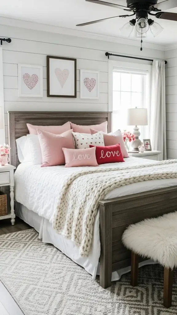 small-farmhouse-bedroom-with-valentine-theme