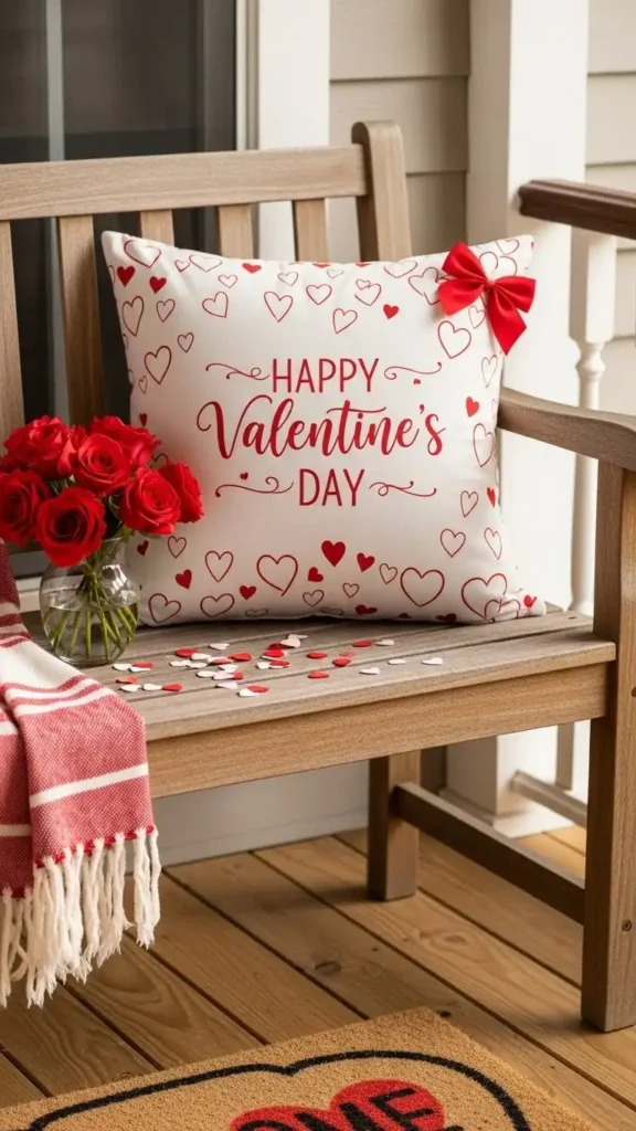 valentine-pillows-on-benches