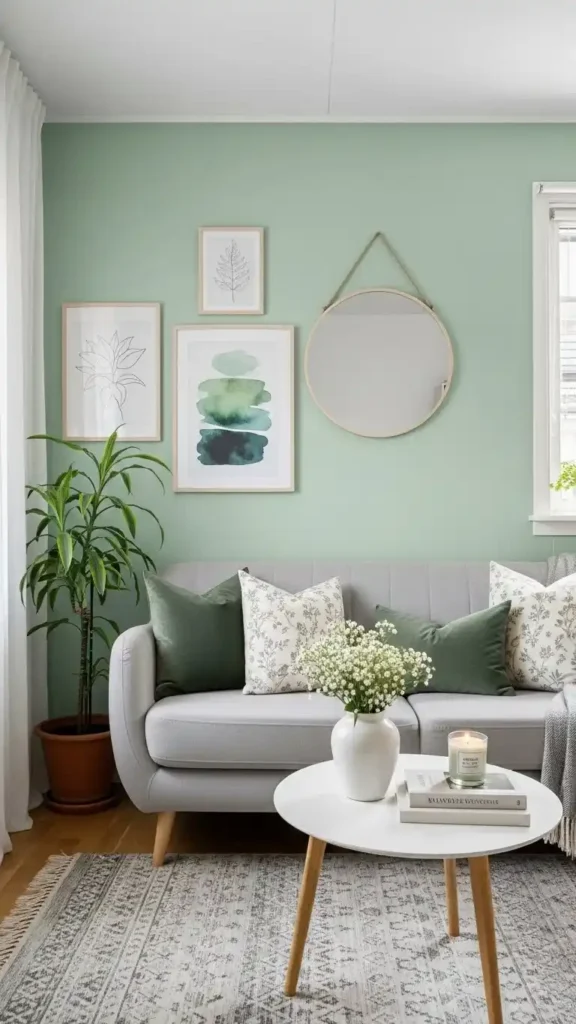 pastel-green-walls-for-small-living-rooms