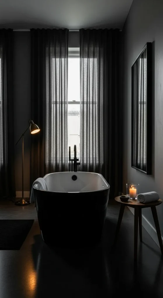 black-freestanding-tub
