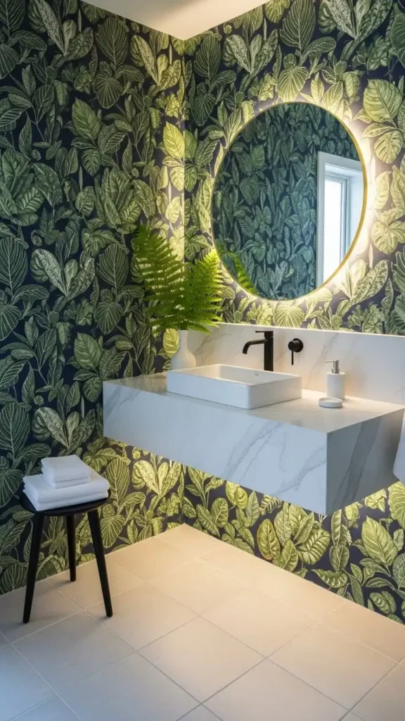 navy-wallpaper-with-botanical-prints