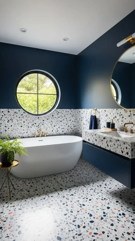 navy-and-terrazzo-combination-for-eclectic-appeal