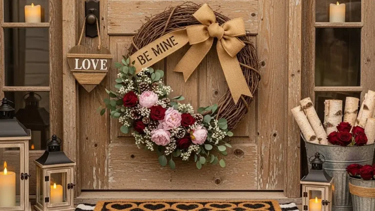 rustic-valentine-front-door-decor-ideas
