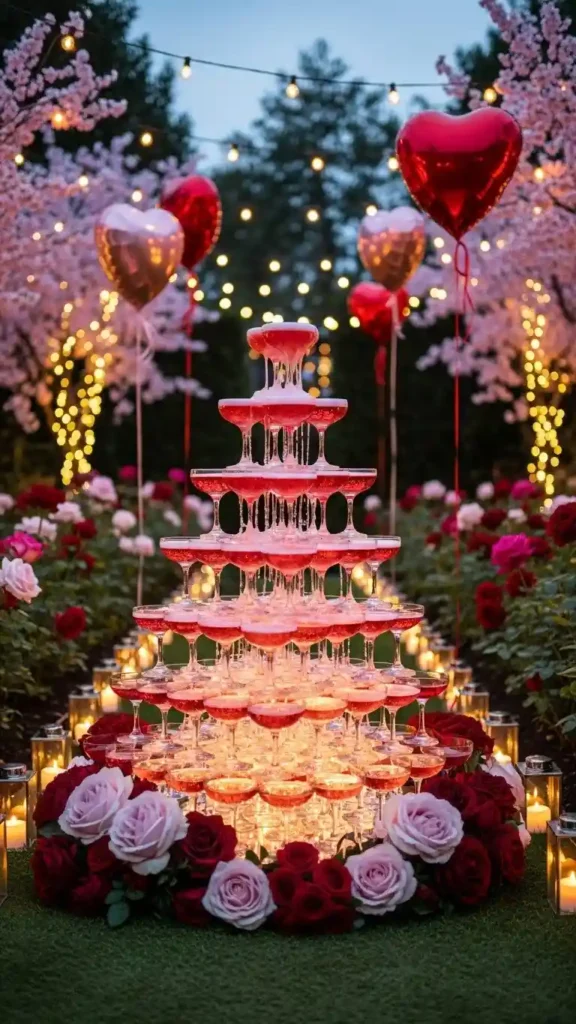 champagne-tower-display