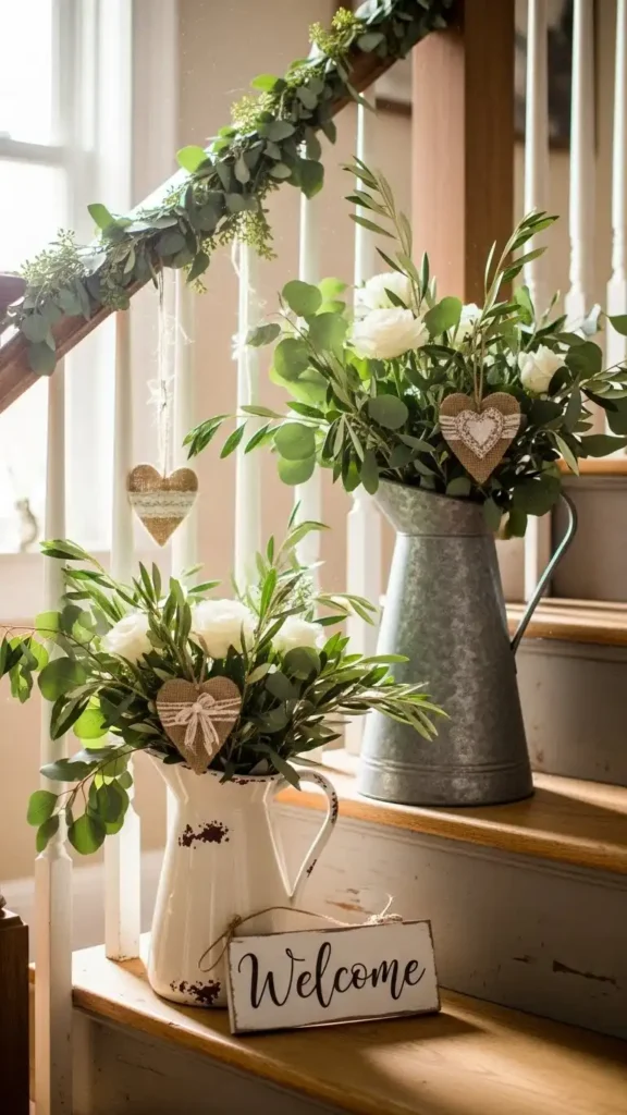 rustic-pitchers-with-greenery