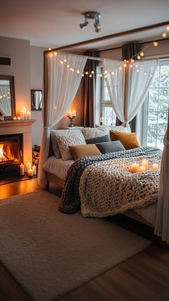 cozy-winter-canopy-layered-knits-lights