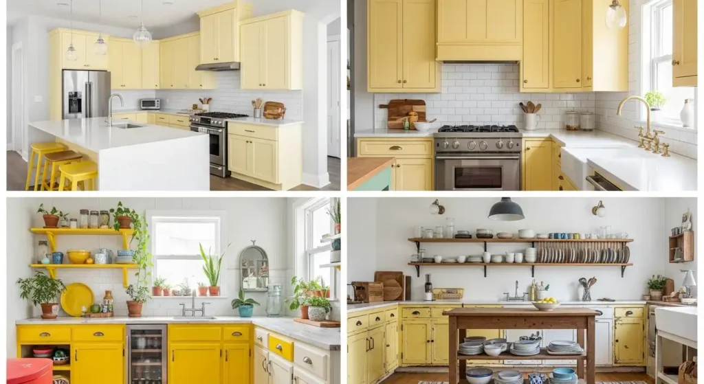 yellow-kitchen-cabinet-idea-to-brighten-your-home