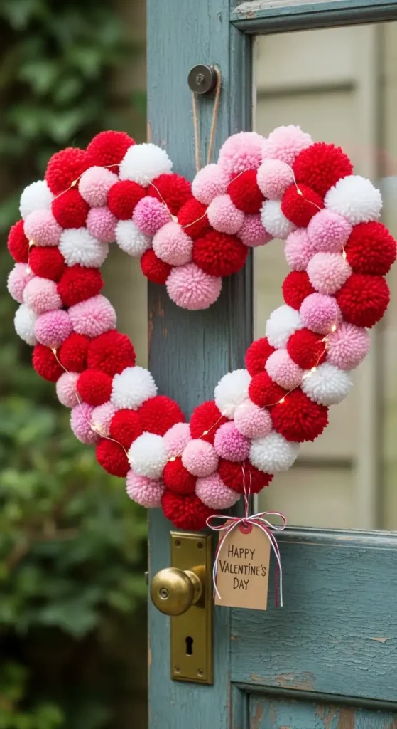 heart-shaped-pom-pom-wreath-diy