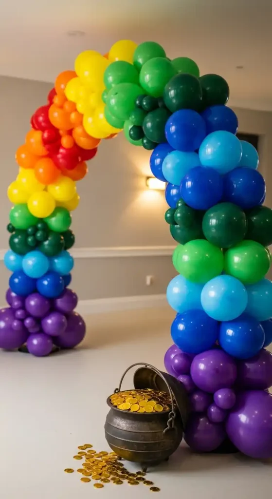 rainbow-balloon-arch-with-a-pot-of-gold